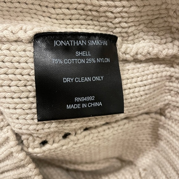 Jonathan Simkhai Berenice Directional Rib Cotton Blend Sweater - Picture 7 of 7